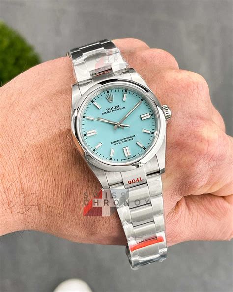 rolex tiffany 36 mm|Rolex oyster perpetual tiffany blue.